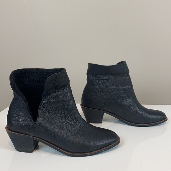 Kelsi Dagger Brooklyn Kayak Leather Faux fur Ankle Boots Booties Size 9.5 - Picture 12 of 14